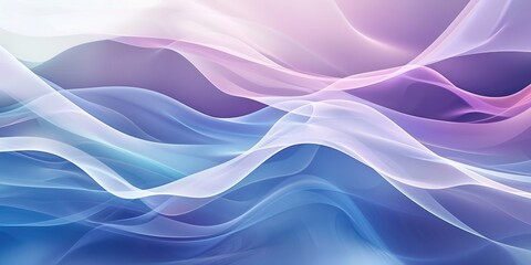 Poster - Abstract flowing fabric-like shapes in soft pink and blue tone. Gradient texture design. Background image of gradient purple and blue with digital wave. Wavy pattern with pastel gradient color. AIG51.