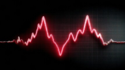 Aufkleber - Volatile Market Insights Cinematic Financial Heartbeat Visualization - Emotional Investment Analytics for Digital Age Risk Management