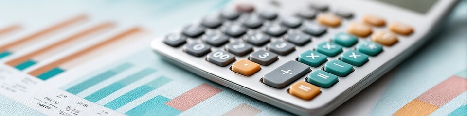 Leinwandbilder - Minimalist Financial Analytics AI-Powered Budget Calculator with Dynamic Market Trend Visualization for Strategic Economic Planning and Investment Optimization