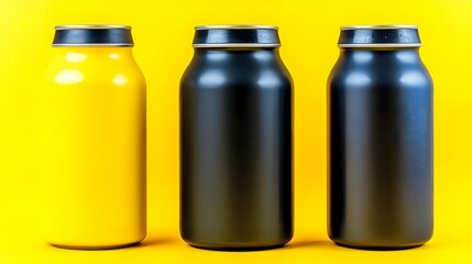 Poster - Vibrant gradient soda can mockup showcase studio environment professional photography