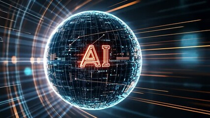 Poster - global ai technology concept