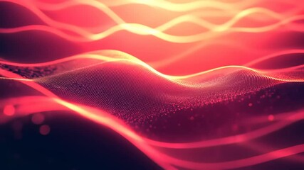 Wall Mural - Abstract red waves flowing with light and texture