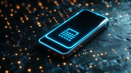 Wall Mural - Futuristic Phone Calculator