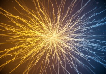 Poster - Abstract energy burst background shows powerful connection and growth