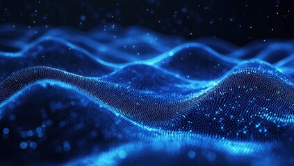 Wall Mural - Abstract digital wave pattern (11)