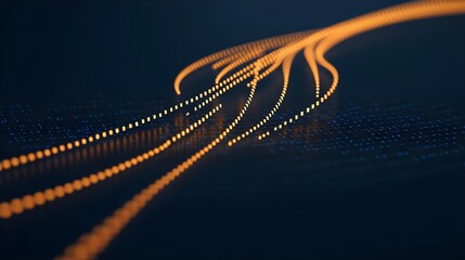 Aufkleber - Dynamic fiber optic flow in dark environment abstract art vibrant colors creative concept