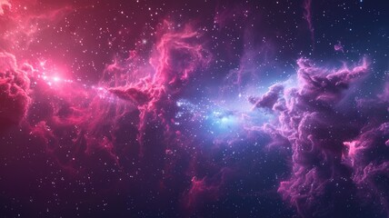 Poster - A stunning cosmic nebula displaying vibrant colors and deep space elements, perfect for creative projects invoking a sense of mystery and beauty.