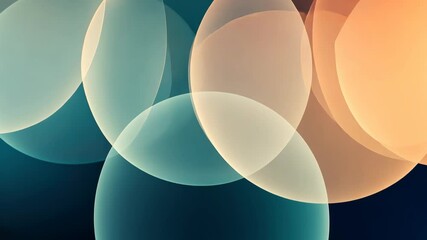 Poster - Colorful abstract bokeh circles transition in motion: vibrant light overlays shifting and blending