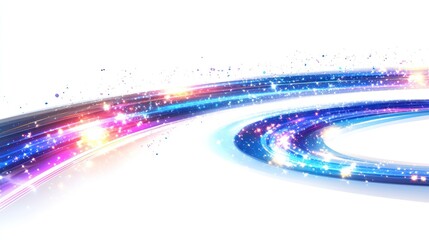 Wall Mural - Abstract vibrant swirling light trails