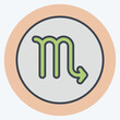 © khikmah - Icon Astrology Sign. related to Astrology symbol. color mate style. design editable