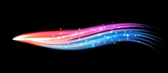 Wall Mural - Abstract multicolored glowing wave