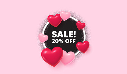 Poster - sale picture frame banner. circle photo frame. sale 20 percent off discount. promotion price offer s