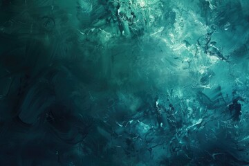 Poster - Abstract green texture with marbled effect. Artistic background for design and print. Background image of green digital wave floating and flowing with dark background. Fluid and liquid. AIG51.