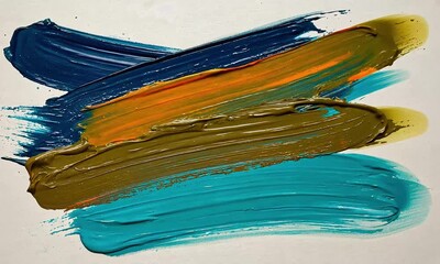 Poster - Abstract paint strokes art background texture design colorful acrylic brushstrokes wallpaper canvas
