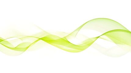 Wall Mural - Abstract flowing green lines
