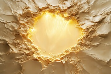 Aufkleber - Top view of sand texture with glowing sun light and clear empty area for text