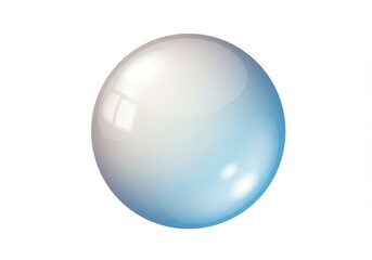 Poster - Isolated sphere with blue and white gradient on white background