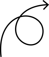Fototapete - Black hand drawn arrows on white background. Curve arrow icon. Arrow, cursor icon. Collection of pointers. Back, Forward, Next, Previous sign