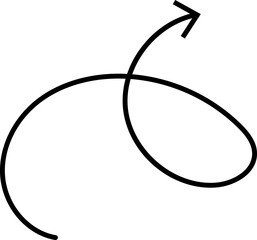 Fototapete - Black hand drawn arrows on white background. Curve arrow icon. Arrow, cursor icon. Collection of pointers. Back, Forward, Next, Previous sign