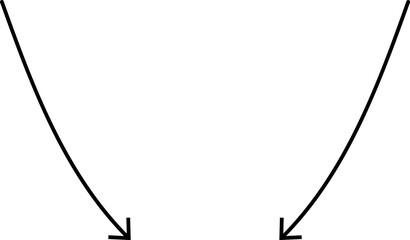 Fototapete - Black hand drawn arrows on white background. Curve arrow icon. Arrow, cursor icon. Collection of pointers. Back, Forward, Next, Previous sign