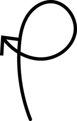 Fototapete - Black hand drawn arrows on white background. Curve arrow icon. Arrow, cursor icon. Collection of pointers. Back, Forward, Next, Previous sign