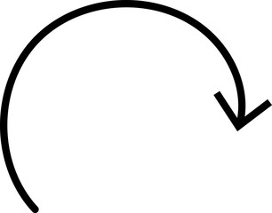 Fototapete - Black hand drawn arrows on white background. Curve arrow icon. Arrow, cursor icon. Collection of pointers. Back, Forward, Next, Previous sign