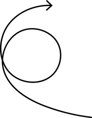 Fototapete - Black hand drawn arrows on white background. Curve arrow icon. Arrow, cursor icon. Collection of pointers. Back, Forward, Next, Previous sign