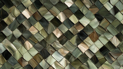 Poster - Abstract woven texture background pattern design green brown gray color modern art wallpaper backdrop surface