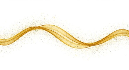 Poster - Golden glittering wave abstract background for festive design element