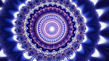 Poster - Hypnotic mandala transformation: mesmerizing circular patterns in vibrant motion