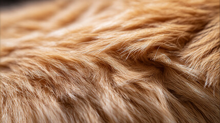 Poster - Close up texture of soft brown fur animal hair background for design and decoration material concept