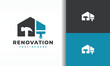 © Hasim - Renovation Logo with Hammer and Paintbrush Icon