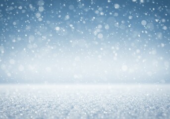 Poster - Winter snowfall background with fresh snow covering the ground surface