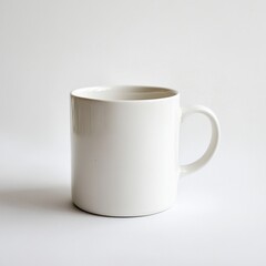 Poster - Minimalist ceramic mug with simple handle, perfect for coffee or tea. Classic design and clean aesthetic for any beverage enjoyment.