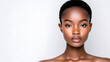 © Oksana_Latysheva - A portrait of an African model with very short hair isolated on white backdrop