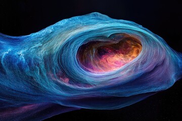 Aufkleber - A swirling nebula, cosmic dust and gas forming a vibrant, ethereal vortex in space.