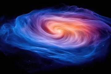 Aufkleber - A mesmerizing swirl of cosmic energy, vibrant hues of blue, purple, and orange paint a breathtaking nebula.