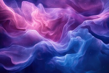 Aufkleber - Abstract art depicting swirling nebulae in shades of pink, purple, and blue, evoking a cosmic dreamscape.
