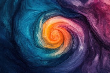 Aufkleber - Abstract swirling vortex of vibrant colors, creating a mesmerizing and dynamic visual experience.
