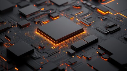 Poster - high-tech circuit board