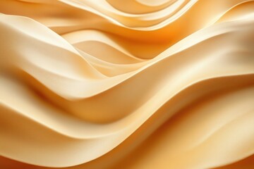 Fototapete - Abstract image of soft, flowing, golden waves; smooth, luxurious texture.