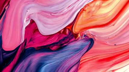 Poster - Vibrant swirling colors merge in mesmerizing abstract dance