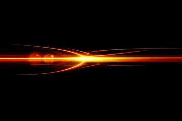 Poster - abstract fiery light streak