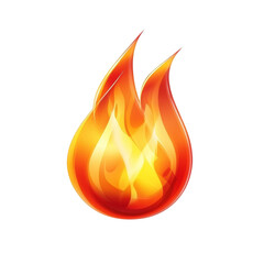 Poster - Vibrant stylized flame graphic, fiery energy illustration on a transparent stage