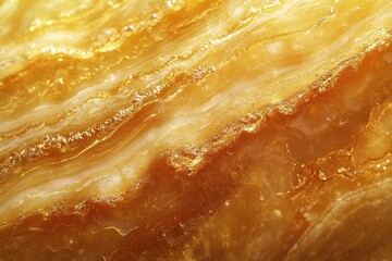 Poster - Close-up of honey onyx showing its swirling, translucent, amber-gold layers and textures.