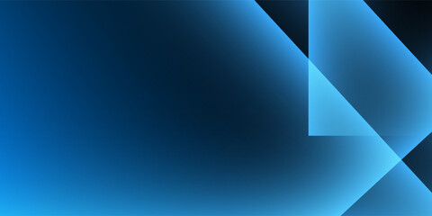 Poster - abstract background featuring smooth dark blue gradients with overlapping transparent geometric shap