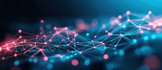Wall Mural - abstract network connection design