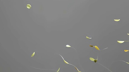 Poster - Abstract shapes flowing smoothly in a soft gray background  