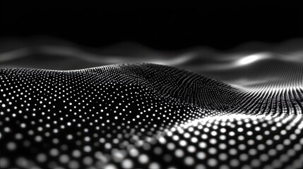 Poster - abstract digital landscape of interconnected dots