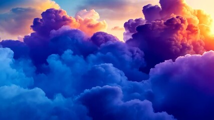 Poster - Colorful cloudscape at sunrise or sunset.